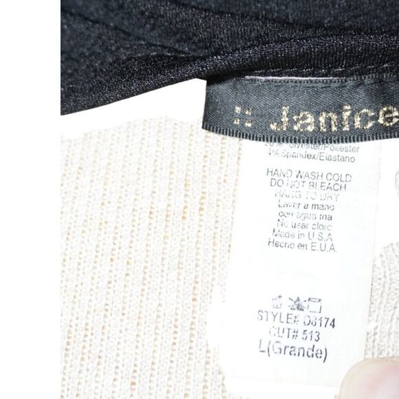 Vintage Janté Black Strapless Dress Rhinestone Waistband Made in USA Size L - Picture 7 of 7